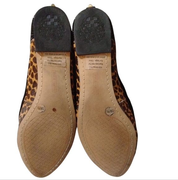 Vince Camuto Leopard Calf Hair Studded Flats Size 7.5 - Picture 8 of 10